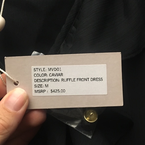 Marchesa Rose Ruffle-front black dress - Picture 6 of 8